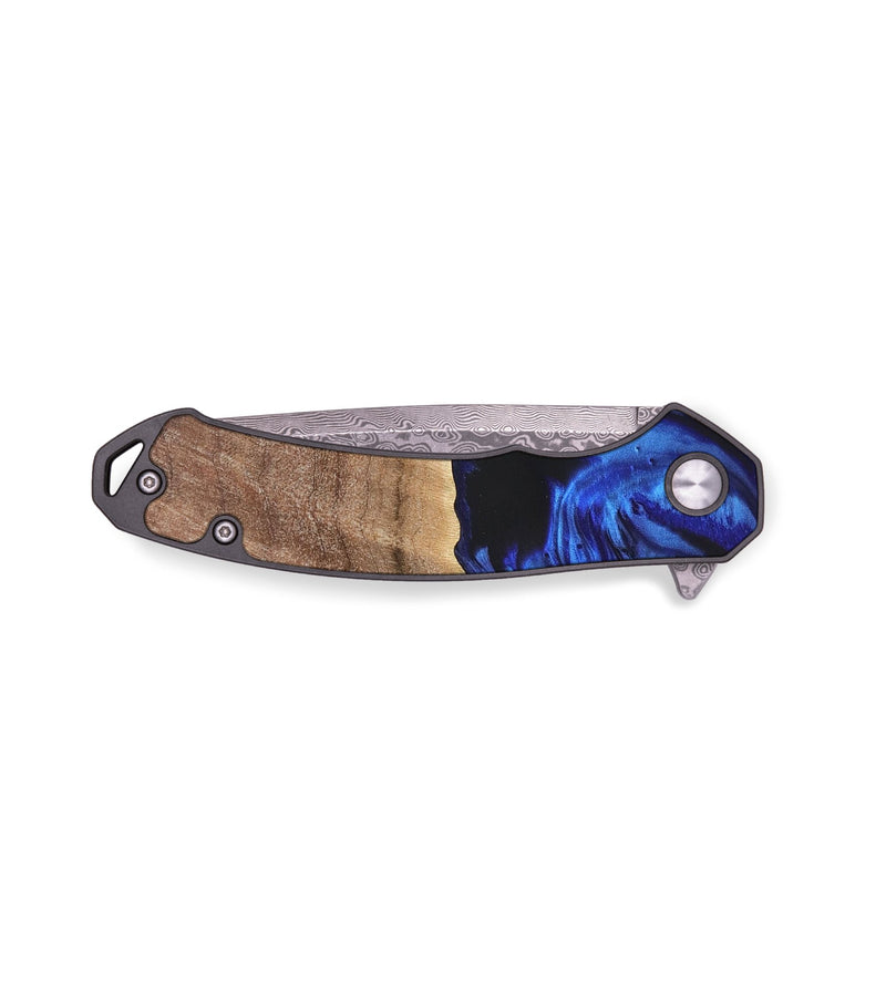 EDC Wood+Resin Pocket Knife - Gage (Blue, 677010)