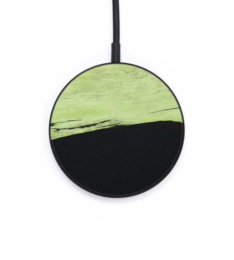 Circle Wood+Resin Wireless Charger - Carson (Pure Black, 677048)