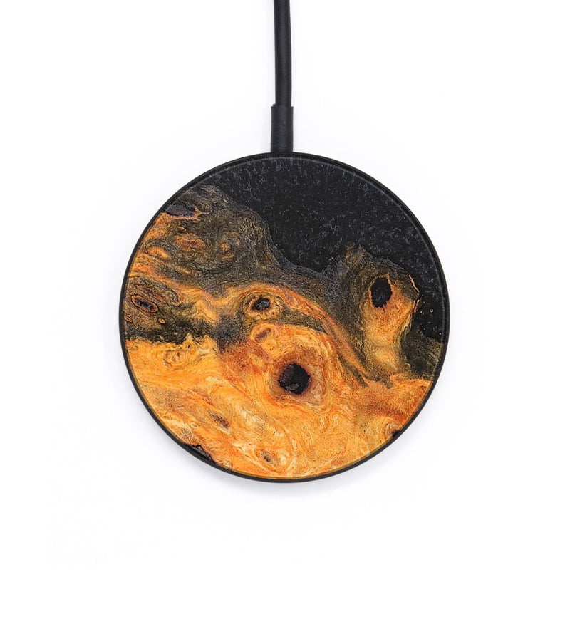 Circle Wood+Resin Wireless Charger - Maryann (Pure Black, 677080)