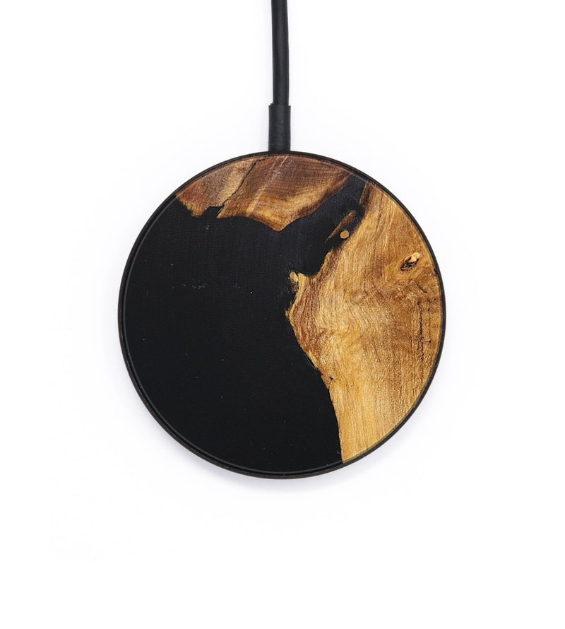 Circle Wood+Resin Wireless Charger - Kyleigh (Pure Black, 677086)