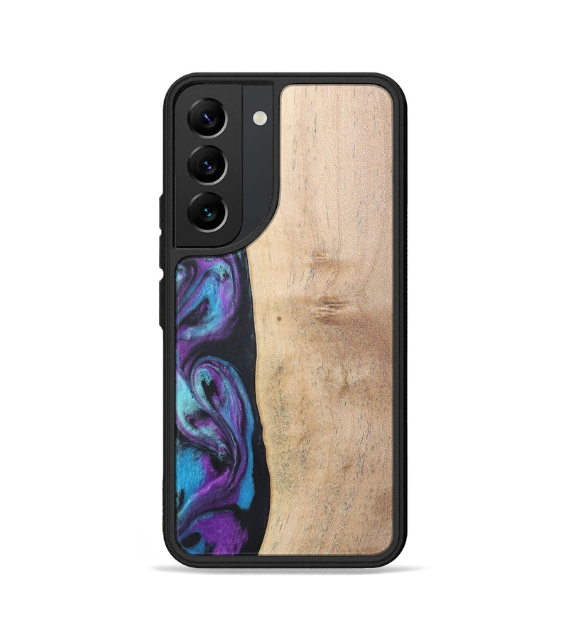 Galaxy S22 Wood+Resin Phone Case - Caiden (Purple, 677157)