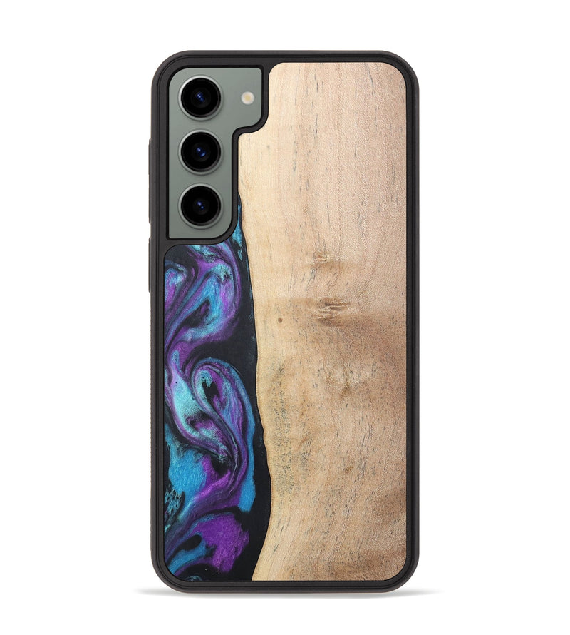 Galaxy S23 Plus Wood+Resin Phone Case - Caiden (Purple, 677157)