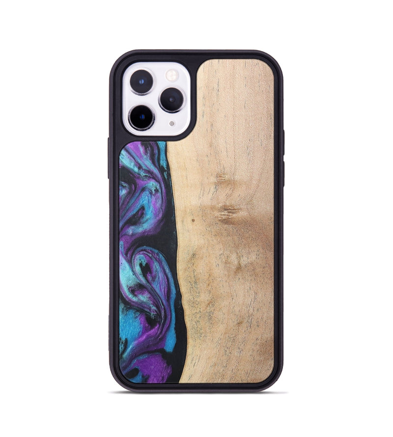 iPhone 11 Pro Wood+Resin Phone Case - Caiden (Purple, 677157)