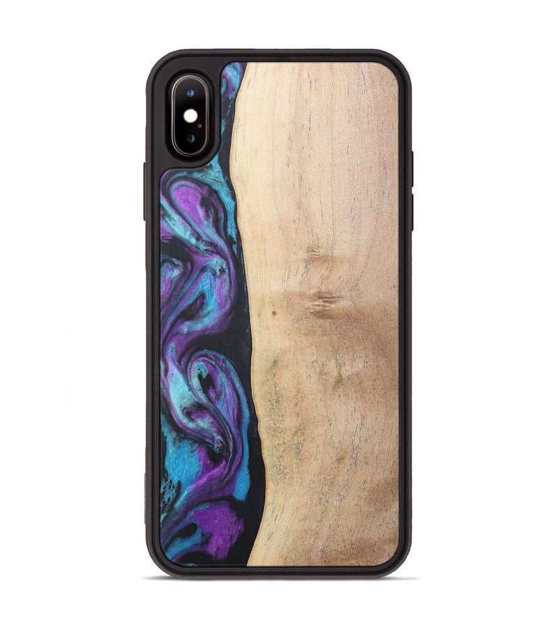 iPhone Xs Max Wood+Resin Phone Case - Caiden (Purple, 677157)