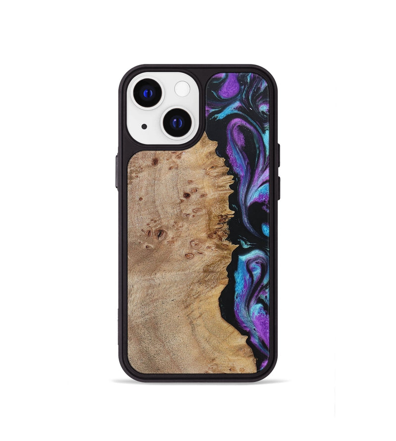 iPhone 13 mini Wood+Resin Phone Case - Bethany (Purple, 677241)