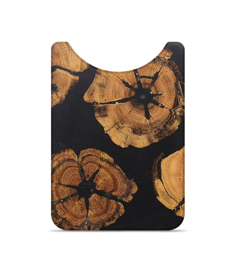 Live Edge Wood+Resin Wallet - Nadia (Pure Black, 677448)