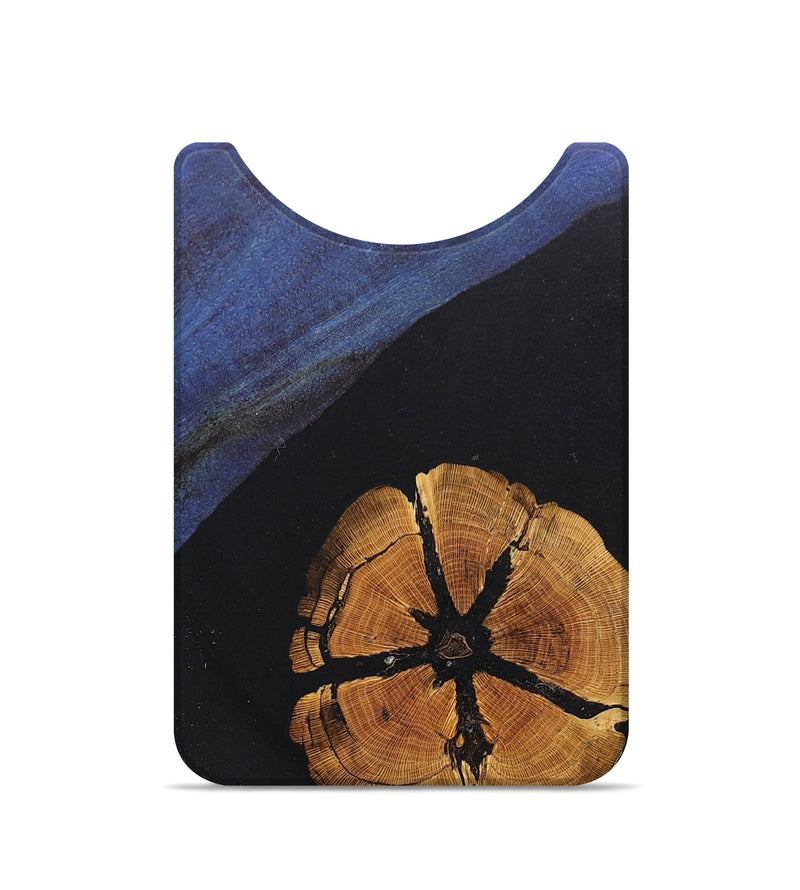 Live Edge Wood+Resin Wallet - Stephanie (Pure Black, 677463)