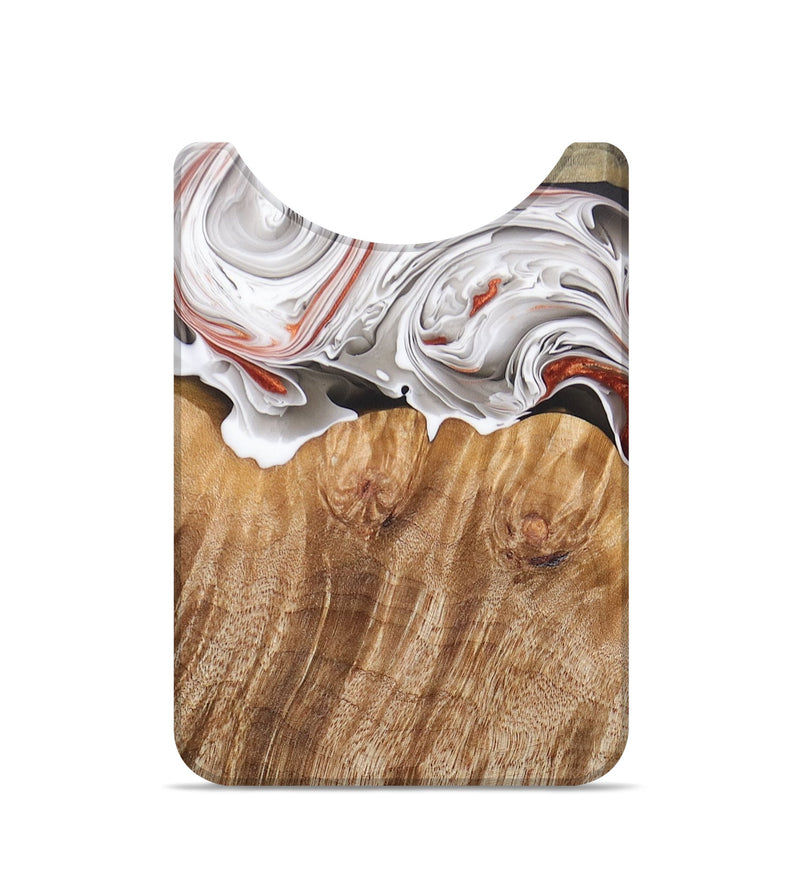 Live Edge Wood+Resin Wallet - Ginger (Black & White, 677476)
