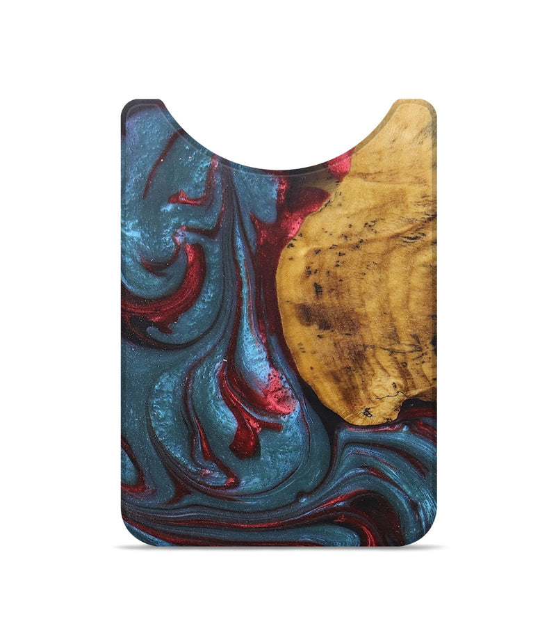 Live Edge Wood+Resin Wallet - Lana (Blue, 677484)