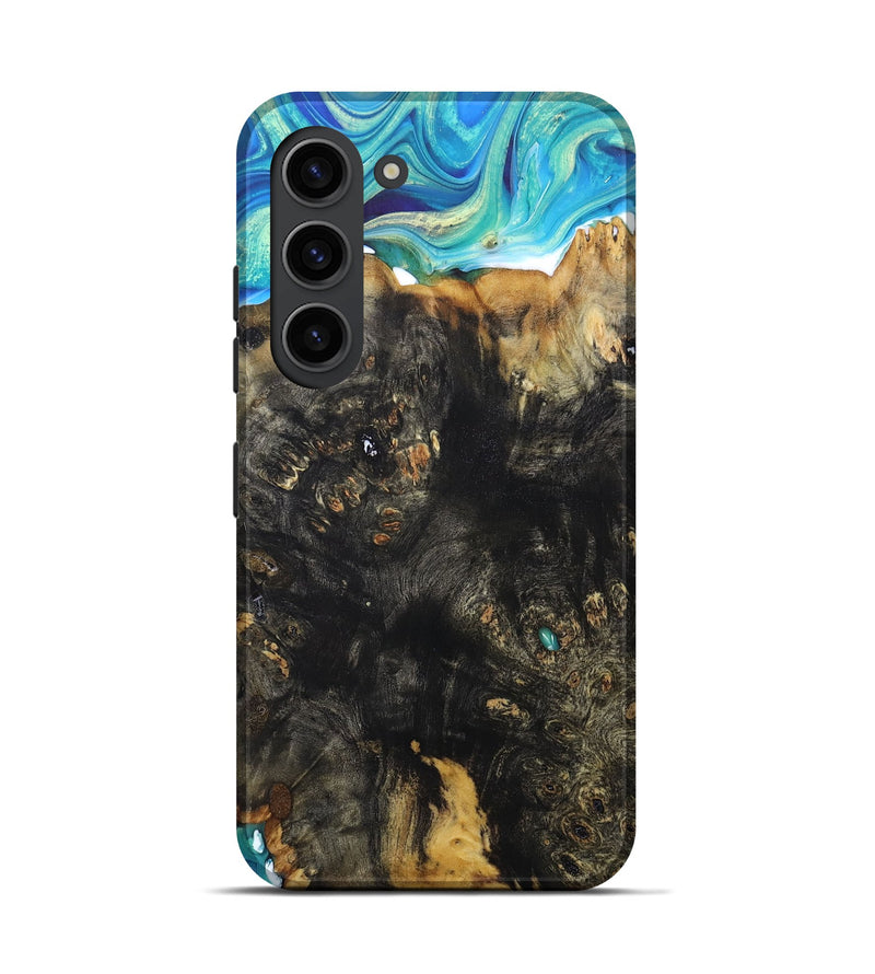 Galaxy S23 Wood+Resin Live Edge Phone Case - Graham (Blue, 677507)