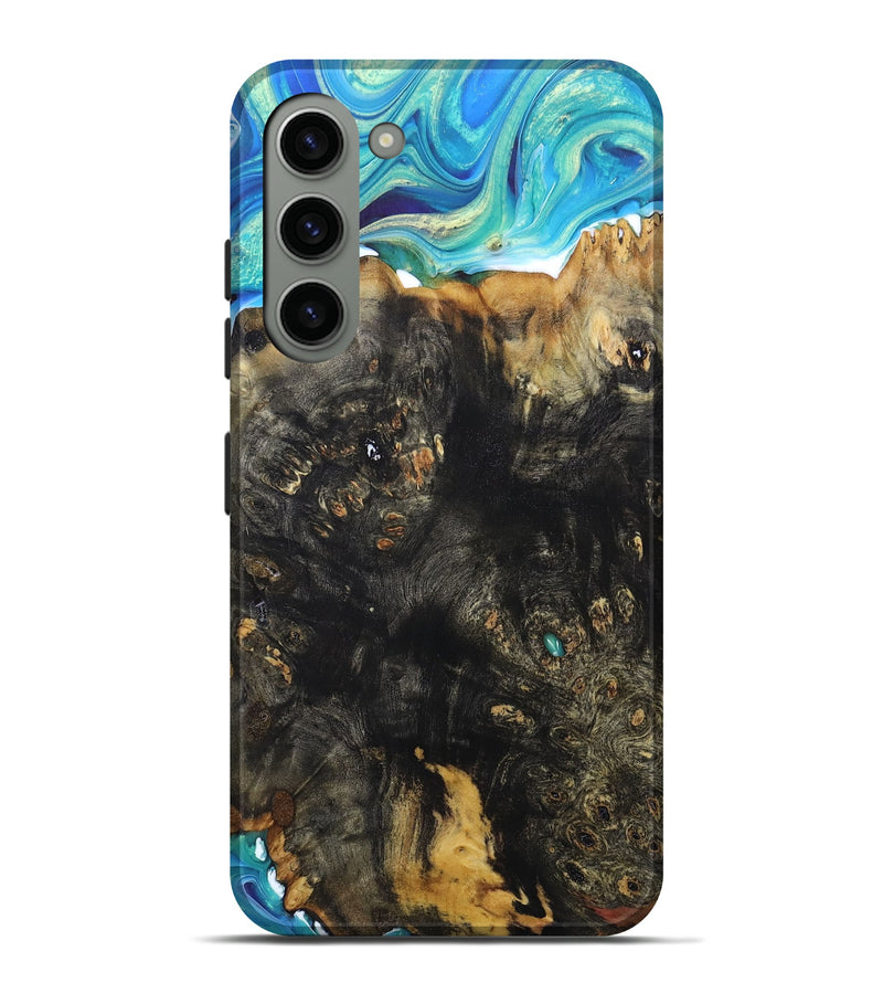 Galaxy S23 Plus Wood+Resin Live Edge Phone Case - Graham (Blue, 677507)