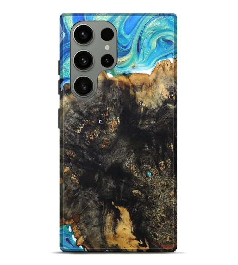 Galaxy S23 Ultra Wood+Resin Live Edge Phone Case - Graham (Blue, 677507)