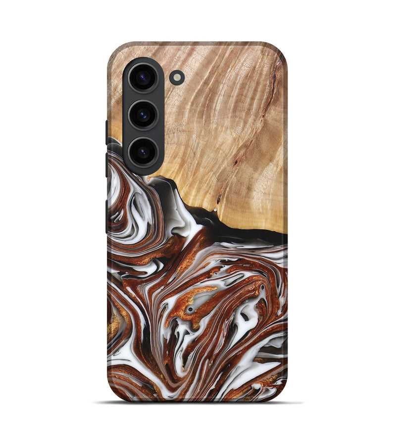 Galaxy S23 Wood+Resin Live Edge Phone Case - Clark (Black & White, 677528)
