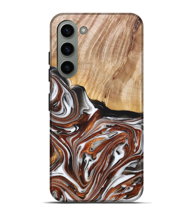 Galaxy S23 Plus Wood+Resin Live Edge Phone Case - Clark (Black & White, 677528)