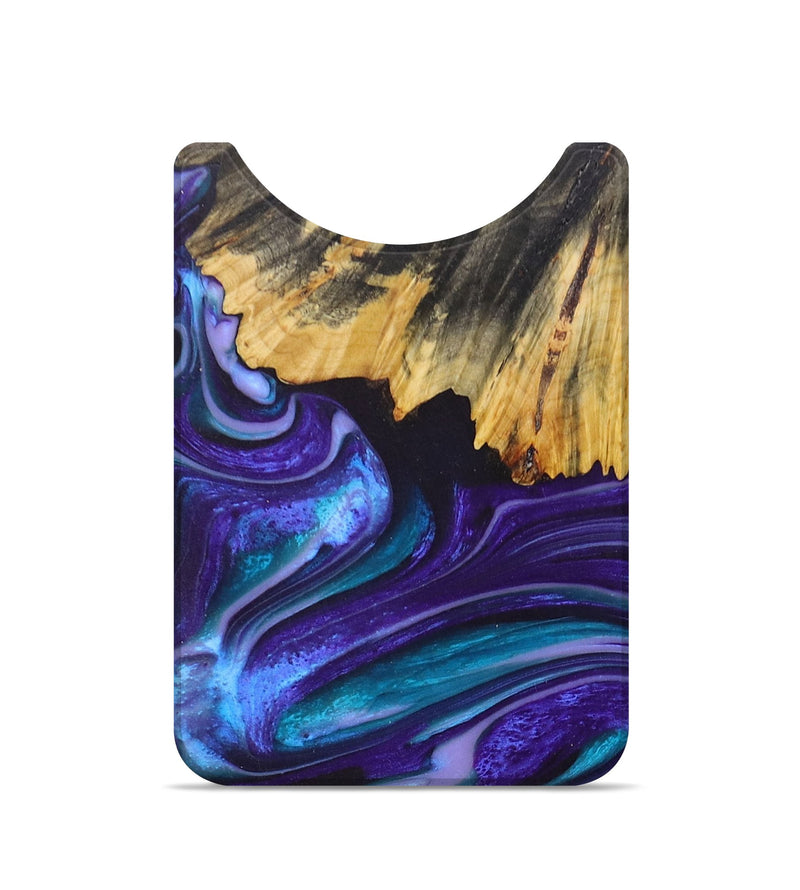 Live Edge Wood+Resin Wallet - Jeannine (Purple, 677543)