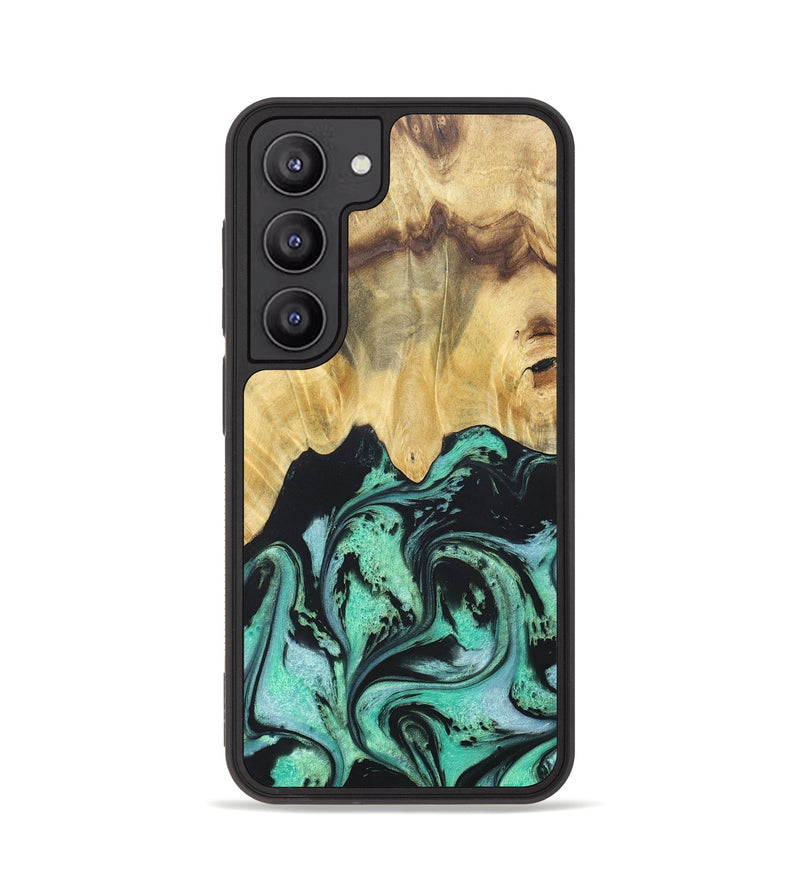 Galaxy S23 Wood+Resin Phone Case - Cassandra (Green, 677642)