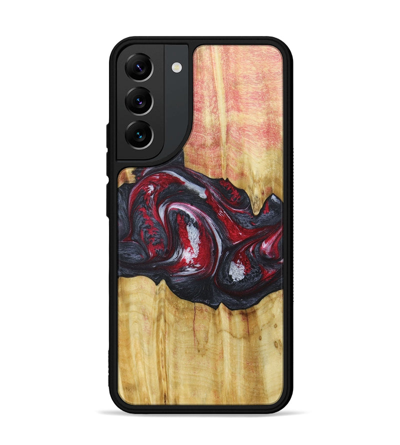 Galaxy S22 Plus Wood+Resin Phone Case - Eileen (Red, 677746)