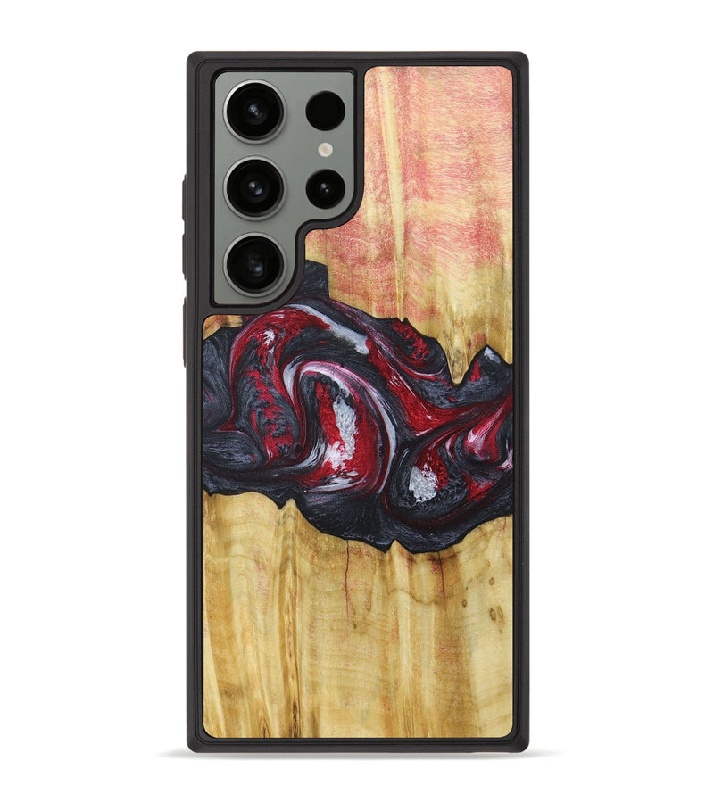 Galaxy S23 Ultra Wood+Resin Phone Case - Eileen (Red, 677746)