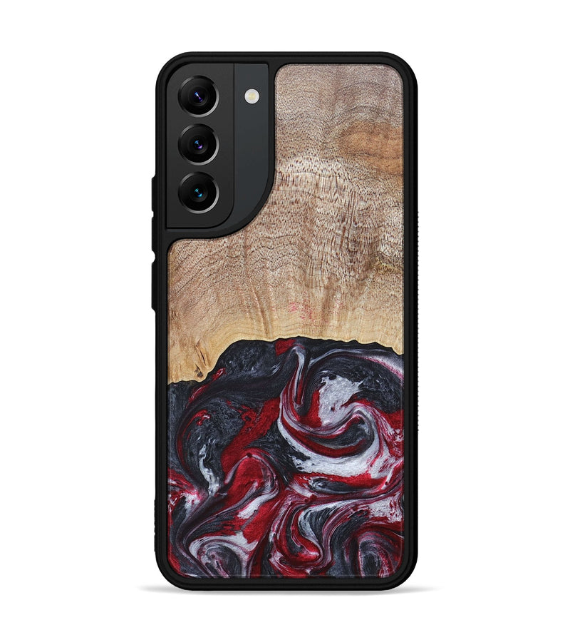 Galaxy S22 Plus Wood+Resin Phone Case - Lauren (Red, 677755)