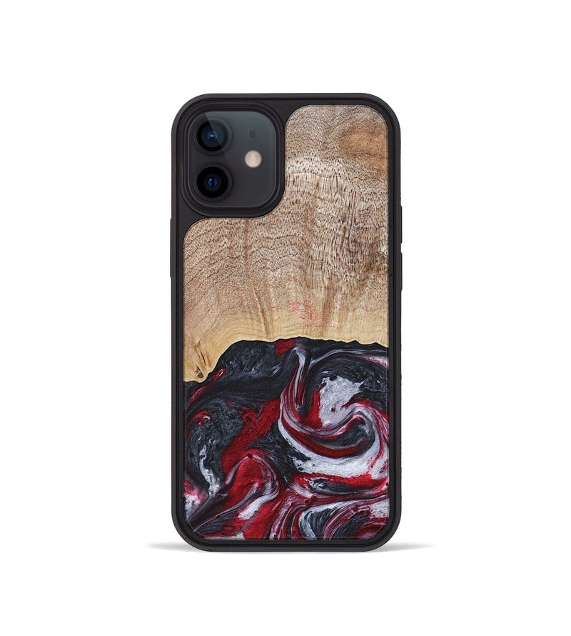iPhone 12 mini Wood+Resin Phone Case - Lauren (Red, 677755)