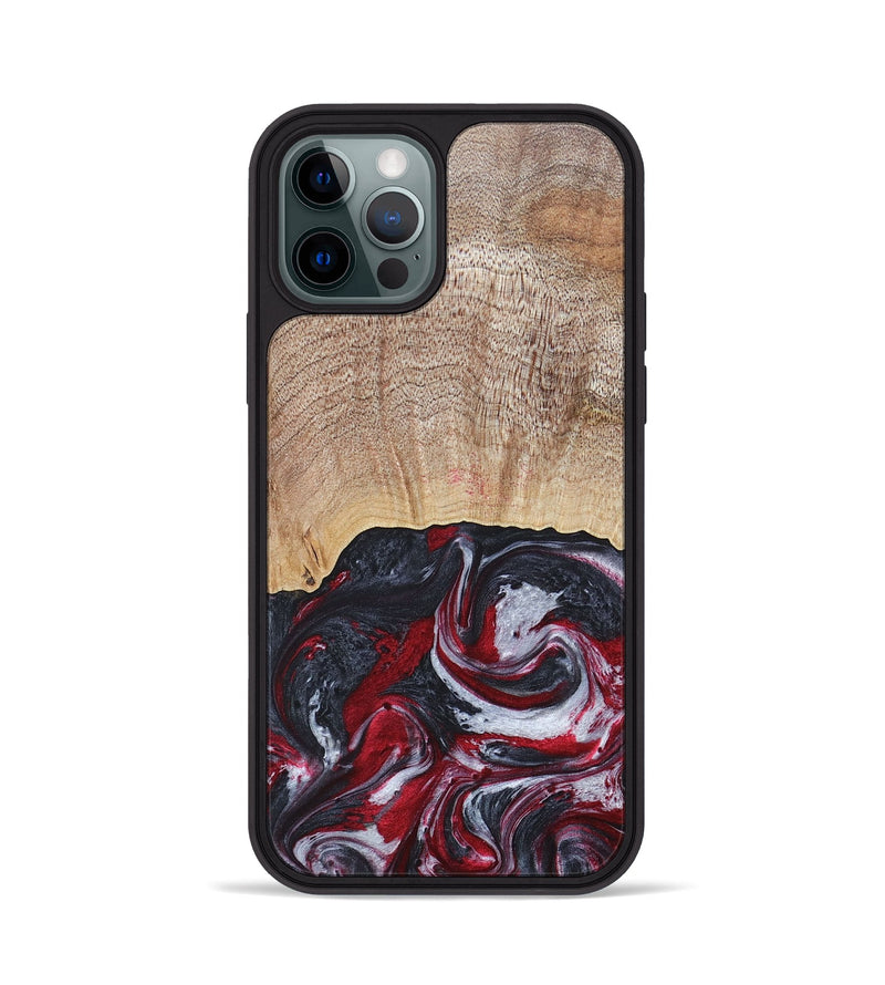 iPhone 12 Pro Wood+Resin Phone Case - Lauren (Red, 677755)