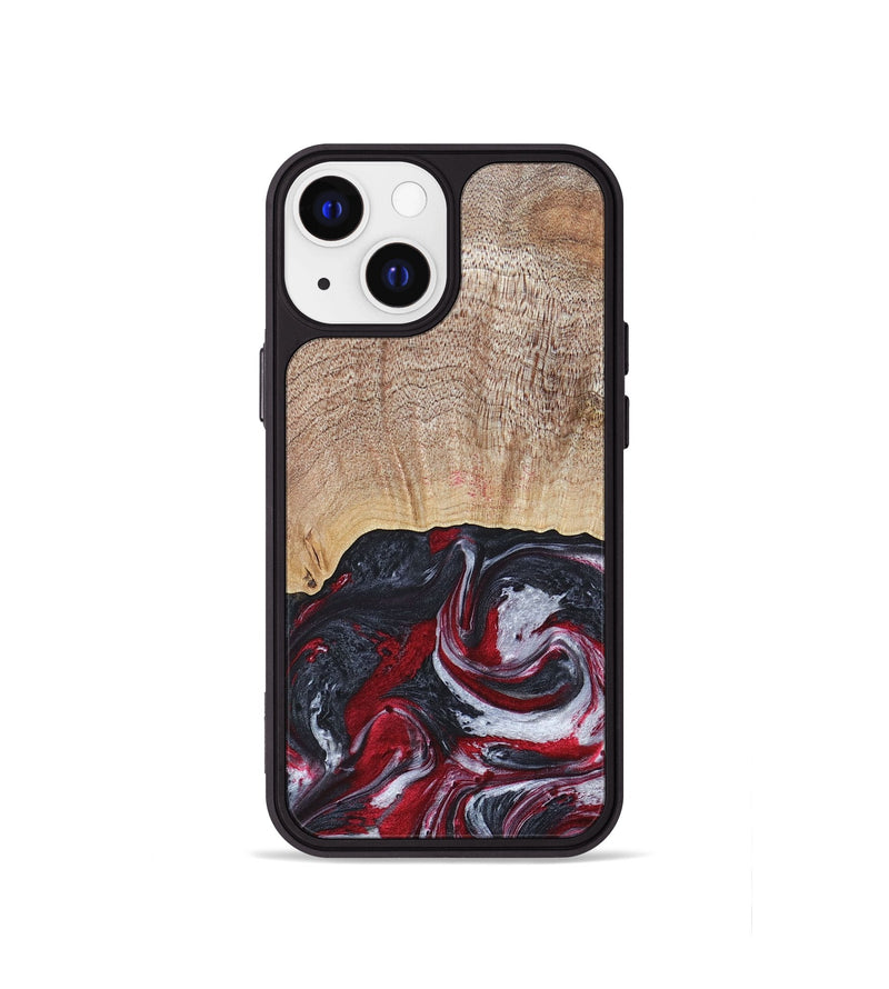 iPhone 13 mini Wood+Resin Phone Case - Lauren (Red, 677755)