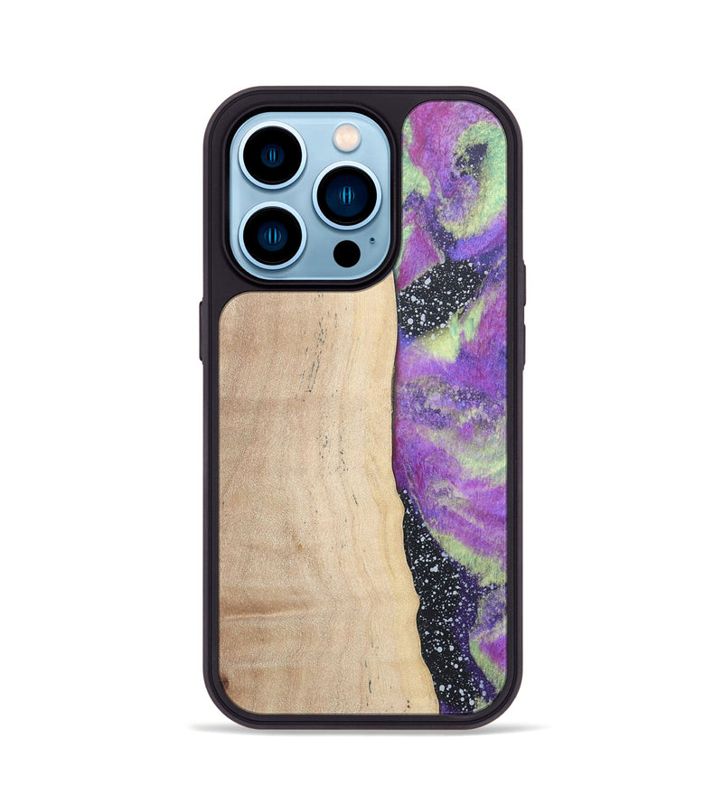 iPhone 14 Pro Wood+Resin Phone Case - Kenzie (Cosmos, 677804)