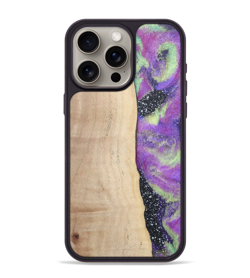 iPhone 15 Pro Max Wood+Resin Phone Case - Kenzie (Cosmos, 677804)