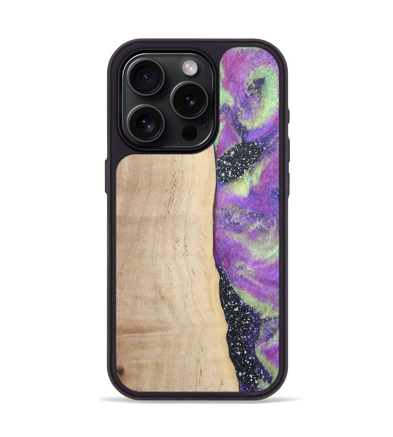 iPhone 15 Pro Wood+Resin Phone Case - Kenzie (Cosmos, 677804)