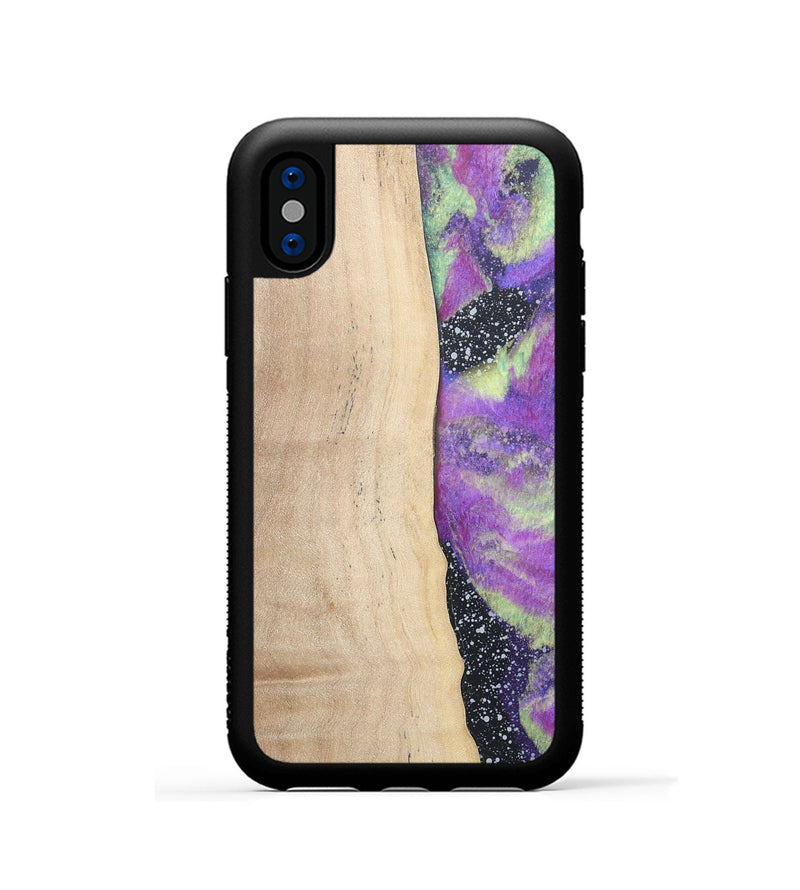 iPhone Xs Wood+Resin Phone Case - Kenzie (Cosmos, 677804)