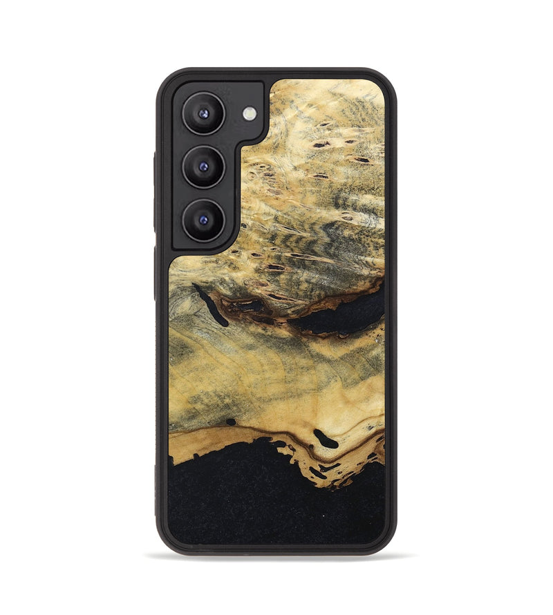 Galaxy S23 Wood+Resin Phone Case - Tom (Pure Black, 677848)
