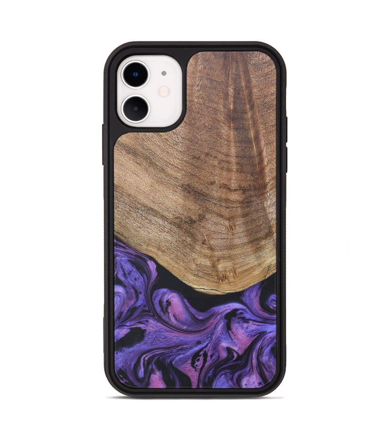 iPhone 11 Wood+Resin Phone Case - Savannah (Purple, 677952)