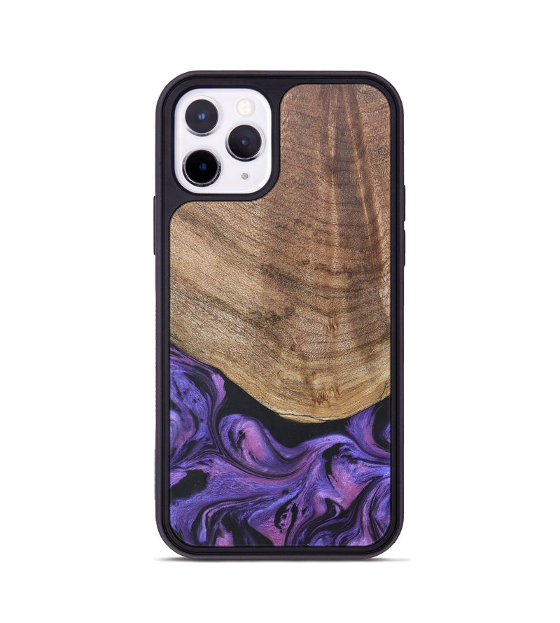 iPhone 11 Pro Wood+Resin Phone Case - Savannah (Purple, 677952)