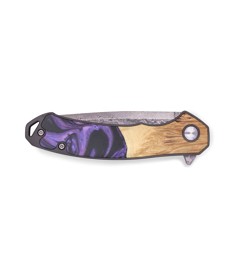 EDC Wood+Resin Pocket Knife - Jacob (Purple, 678021)