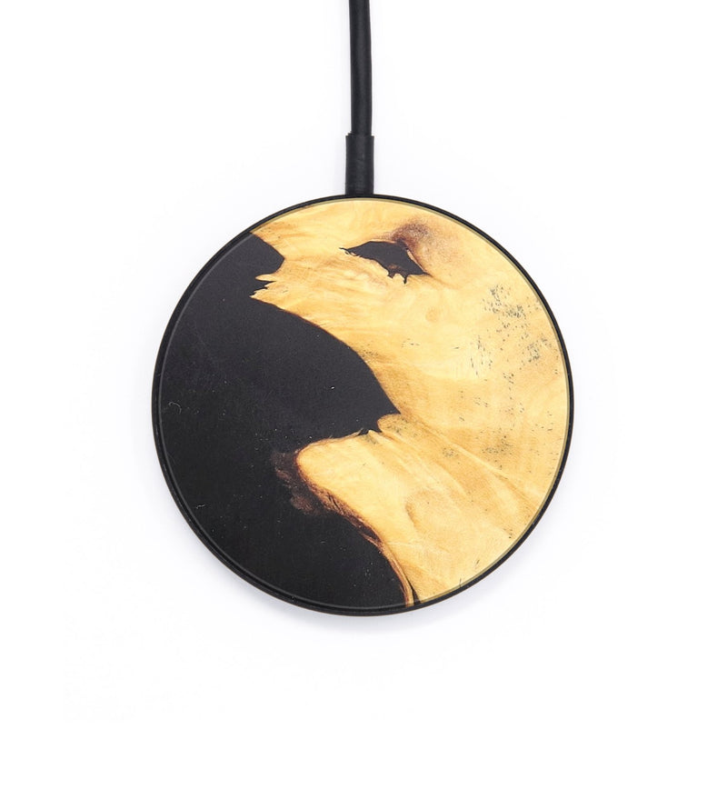 Circle Wood+Resin Wireless Charger - Estelle (Pure Black, 678150)