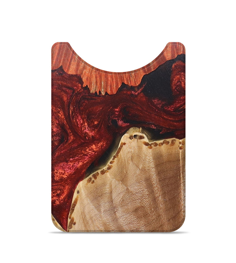 Live Edge Wood+Resin Wallet - Addie (Red, 678241)