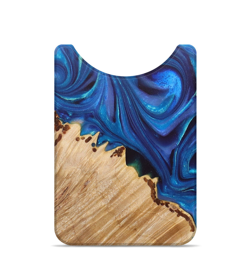 Live Edge Wood+Resin Wallet - Sue (Blue, 678255)