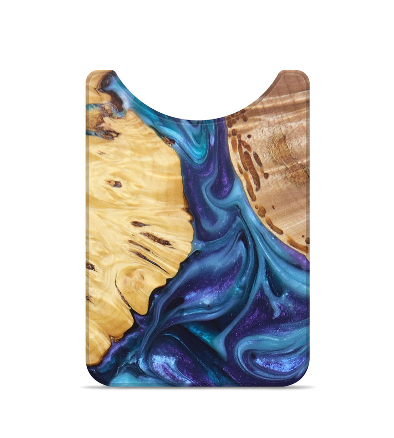 Live Edge Wood+Resin Wallet - Zane (Blue, 678260)