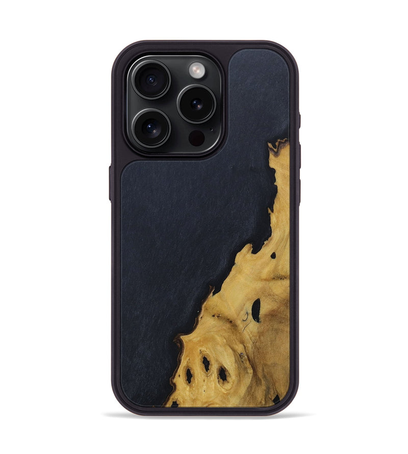 iPhone 15 Pro Wood+Resin Phone Case - Easton (Pure Black, 678338)
