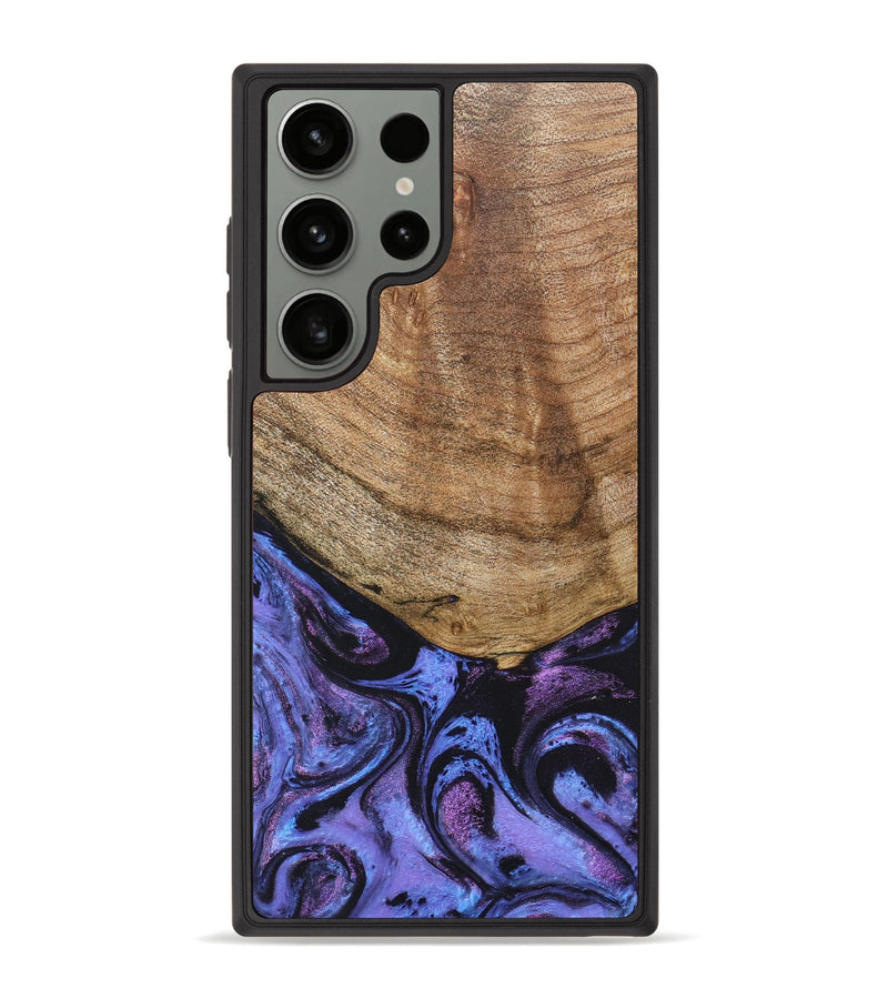 Galaxy S23 Ultra Wood+Resin Phone Case - Collins (Purple, 678411)