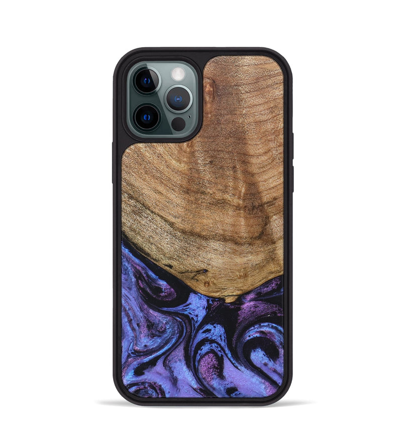iPhone 12 Pro Wood+Resin Phone Case - Collins (Purple, 678411)