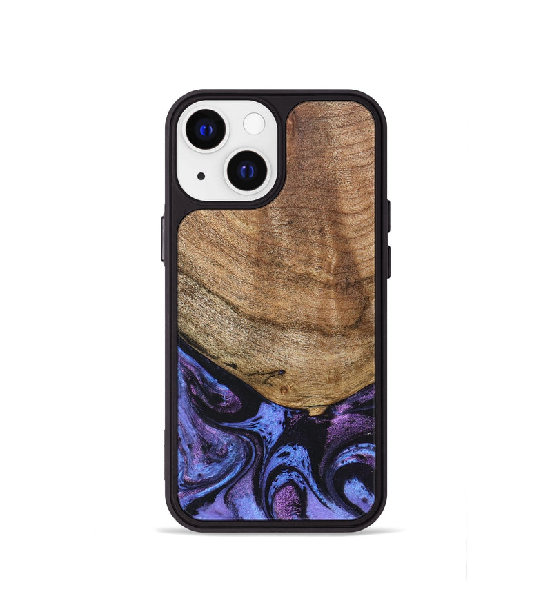 iPhone 13 mini Wood+Resin Phone Case - Collins (Purple, 678411)