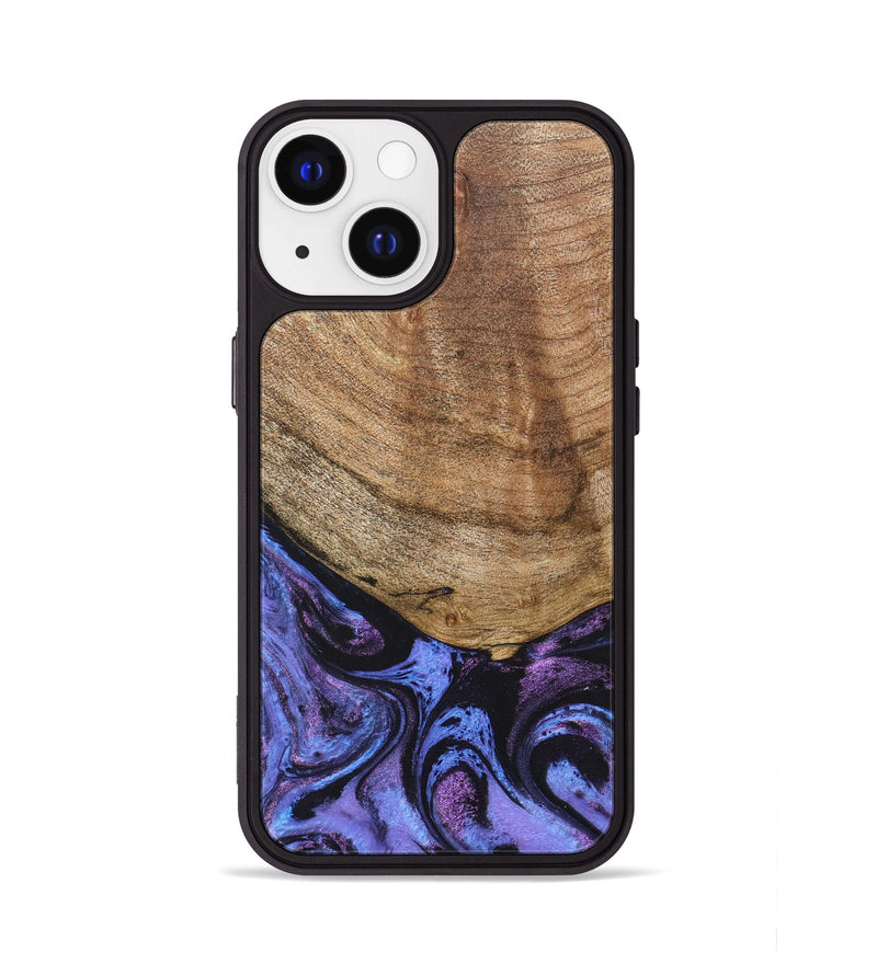 iPhone 13 Wood+Resin Phone Case - Collins (Purple, 678411)