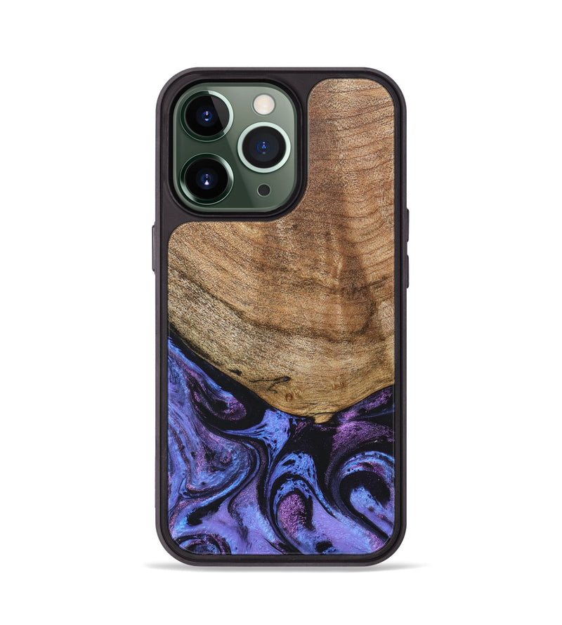 iPhone 13 Pro Wood+Resin Phone Case - Collins (Purple, 678411)