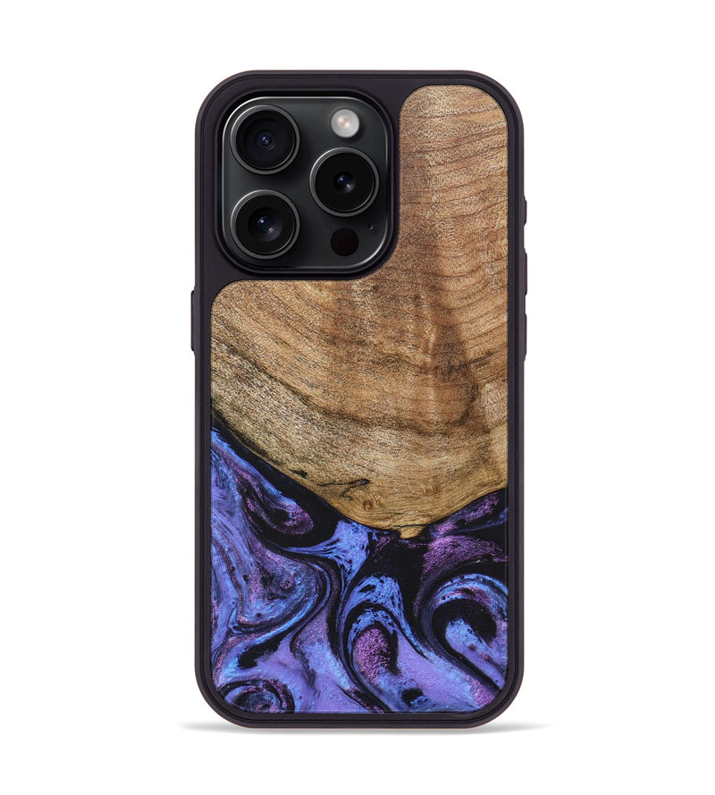 iPhone 15 Pro Wood+Resin Phone Case - Collins (Purple, 678411)
