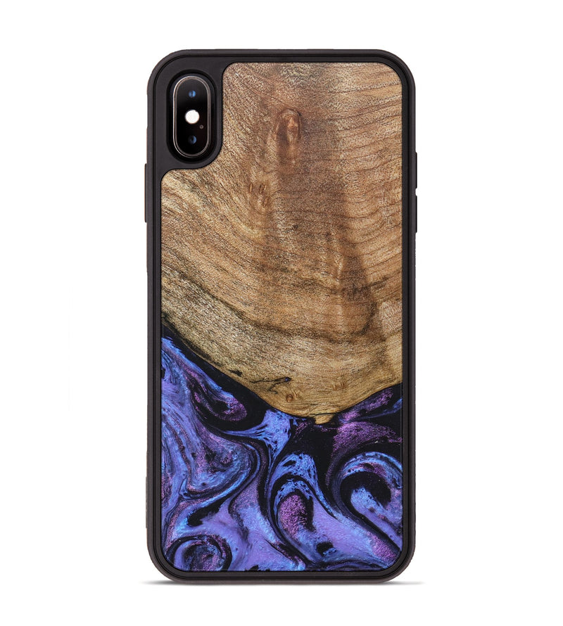 iPhone Xs Max Wood+Resin Phone Case - Collins (Purple, 678411)