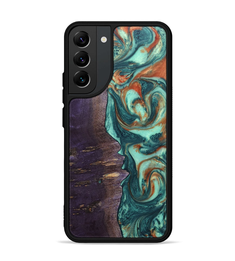 Galaxy S22 Plus Wood+Resin Phone Case - Isla (Green, 678493)