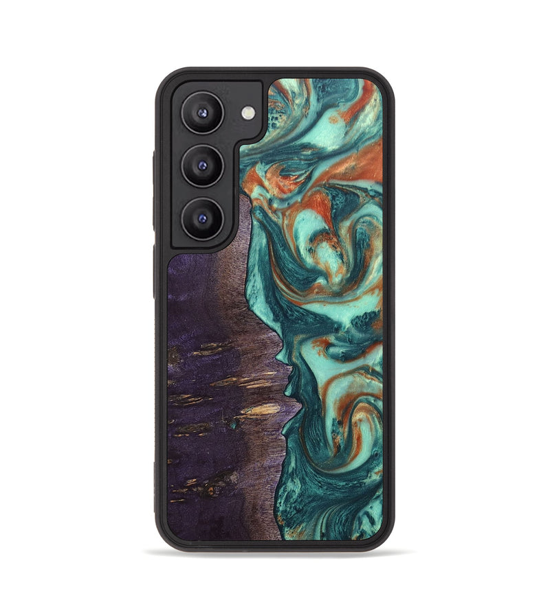 Galaxy S23 Wood+Resin Phone Case - Isla (Green, 678493)