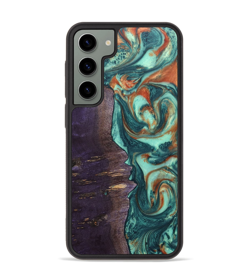 Galaxy S23 Plus Wood+Resin Phone Case - Isla (Green, 678493)