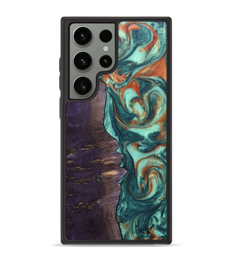 Galaxy S23 Ultra Wood+Resin Phone Case - Isla (Green, 678493)